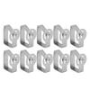 10Pcs Tablecloth Clips Silver Color Stainless Steel Leaf Style Small Portable Table Cloth Holders for Family Party Cafe