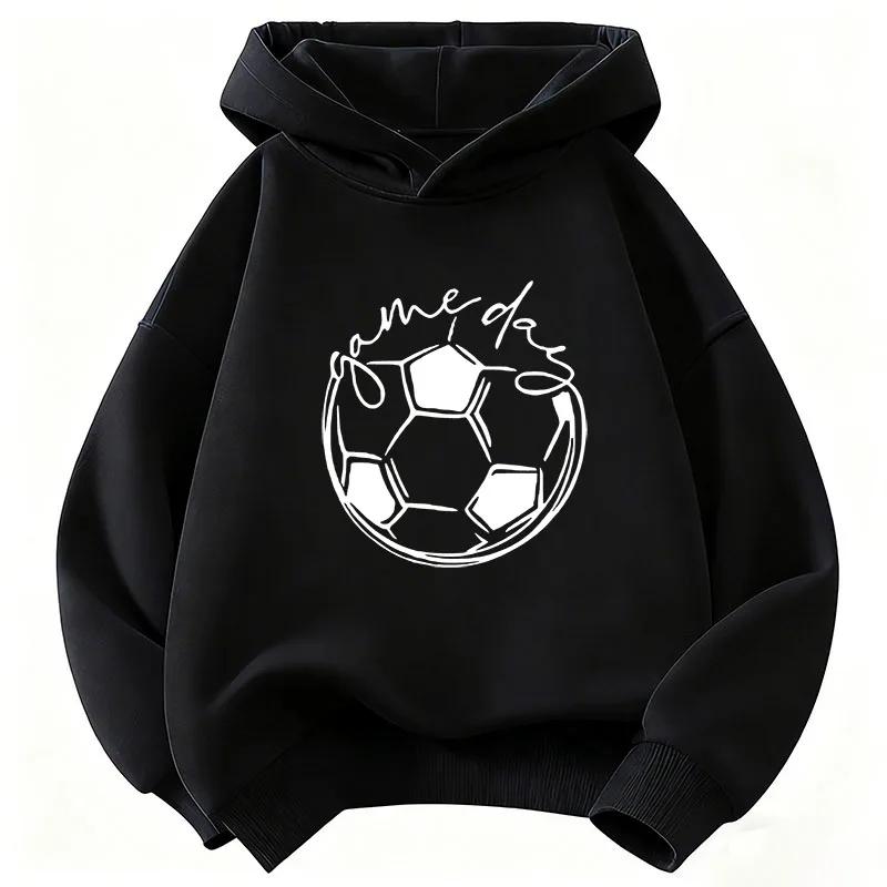 2026Funny Game Day Football Hoodie Children's Sweatshirt Hoody for Boys Girls Casual Hoodies Hip Hop Clothes