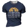 Men's 3D Printed T-Shirt Alphabet Pattern Printing Short Sleeve O-Neck Pullover Casual Top