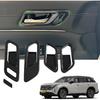 Car Door Handle Bowl, Compatible for Nissan Pathfinder 2024 2025 Accessories,Carbon Inner Door Handle Cover Frame Trim Protective Sticker Interior