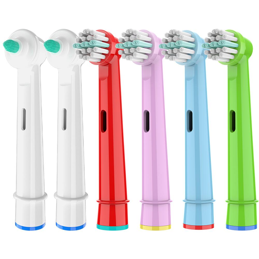 

4/8 Pcs Replacement Brush Heads Compatible with Oral B Electric Toothbrush, 2 Pcs Interdental Toothbrushes Head for 1000 100 500