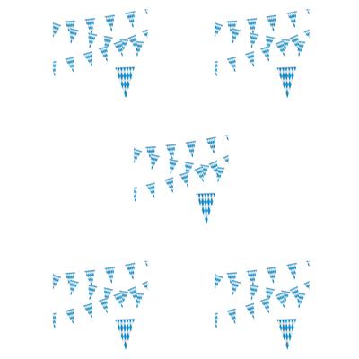 ABWR-5Pcs 10M Bavarian Garland Decoration Oktoberfest Decor Bavaria Oktoberfest Pennant Bavarian Banner Bavaria Photo Prop