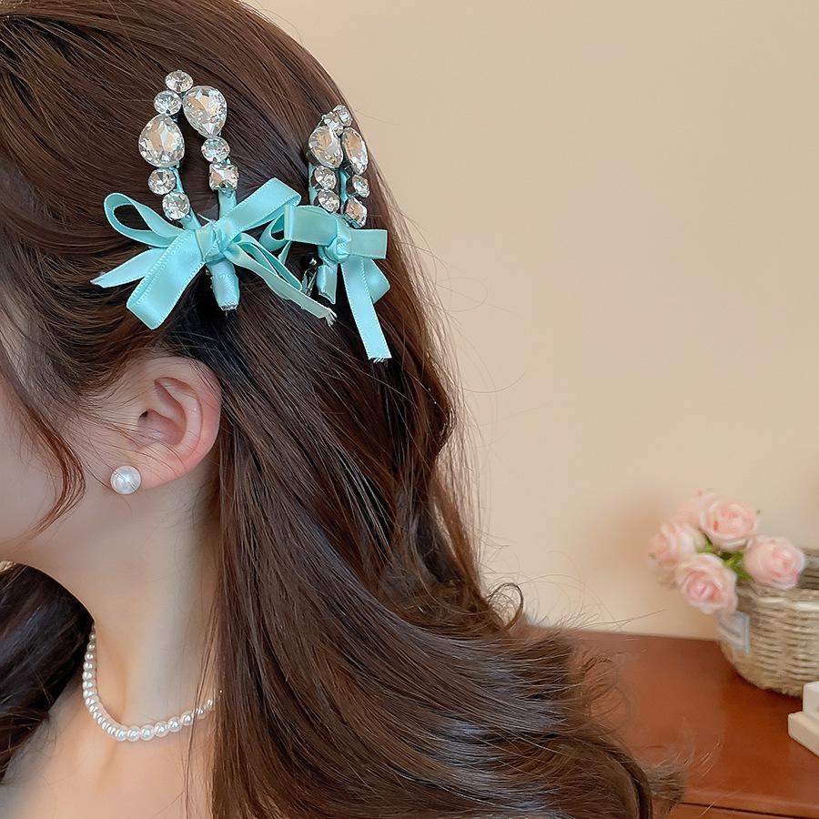 

Бант-капля воды, боковая заколка, модный и свежий зажим-уточка, милый и универсальный головной убор, высококачественные аксессуары для волос.