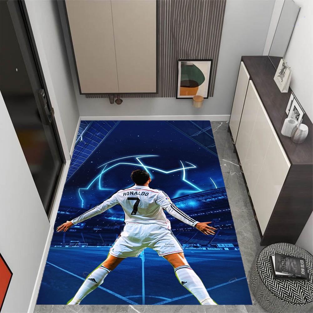 Welcome Cr7 Area Rug Perfect for Dormitory Balcony Foyer Study room Antislip Carpet Anime Office Decor Perfect Gift for Valentine's Wedding Birthday