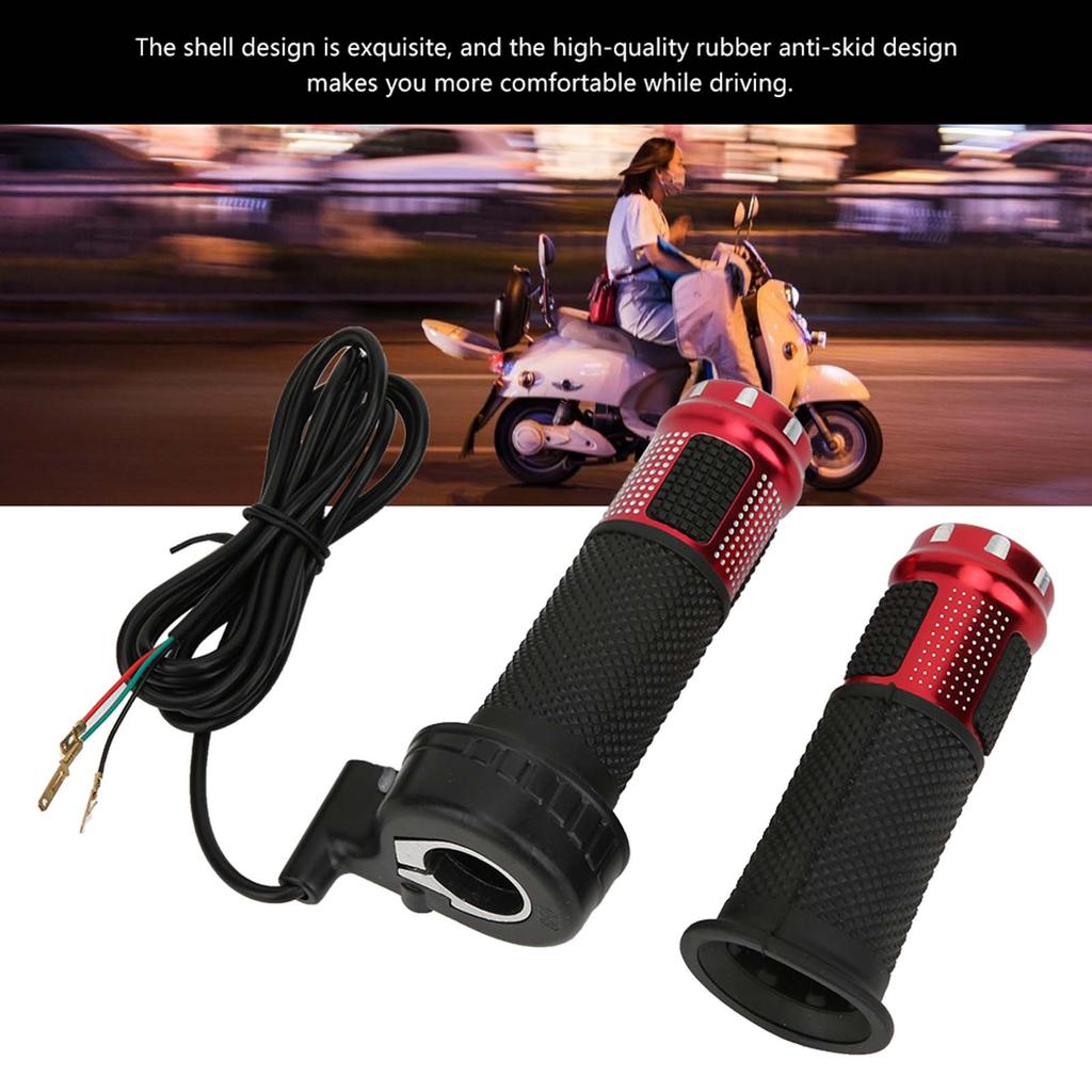 1Pair Universal Throttle Grip Accessory with 1.5m Length Cable for Electric Bike