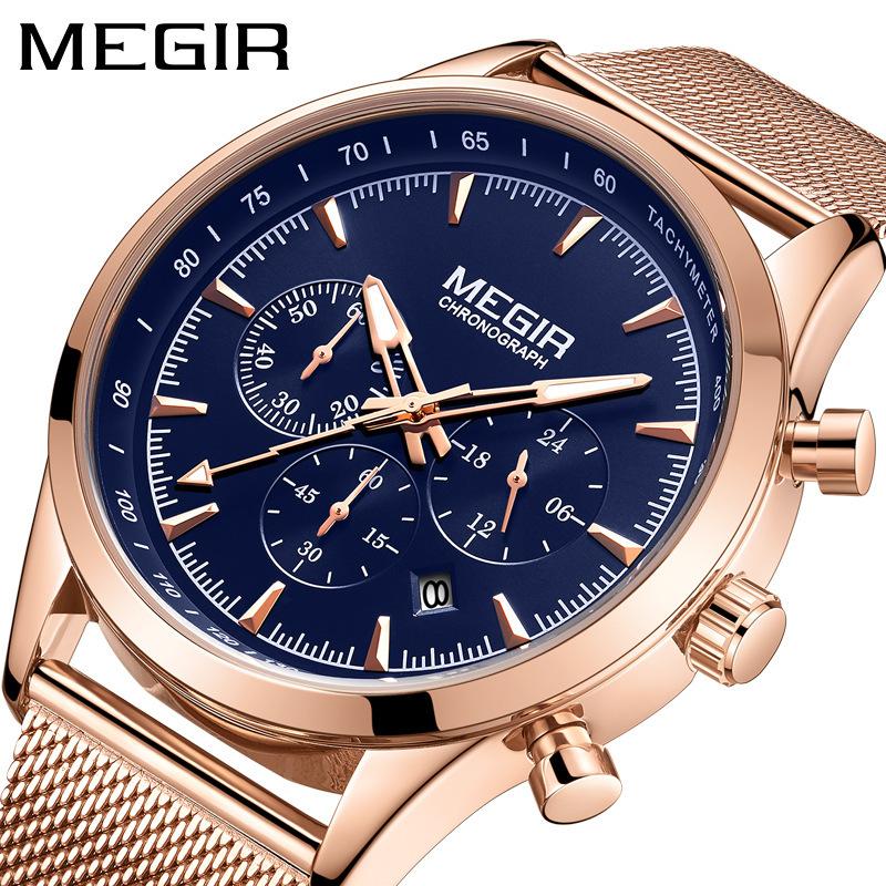 Men'S Watch, Versatile Fashion Multifunctional Timing Sports Men'S Quartz Watch 2153