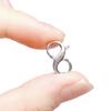 925 Sterling Silver Double Opening Figure 8 Spring Clasp for Necklaces and Bracelets