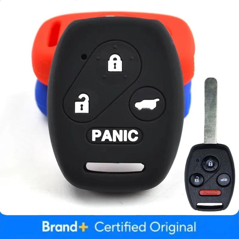 Jingyuqin 3+1 Buttons For Honda Crosstour Insight Pilot Civic Ridgeline Cr-V Cr-Z Element Fob Remote Silicone Car Key Case Cover