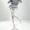 Cat Print Velvet Tights With Hip Lifting And Slimming For Casual Women