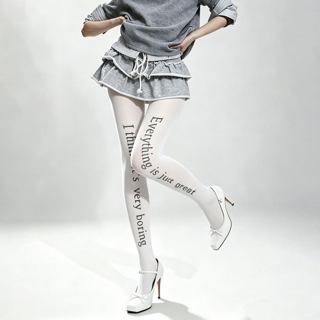 Cat Print Velvet Tights With Hip Lifting And Slimming For Casual Women
