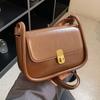 Czarne torebki z klapką damskie PU skóra torebka listonoszka z uchwytem górnym casualowa damska torba crossbody retro kwadratowa torba na ramię portfel
