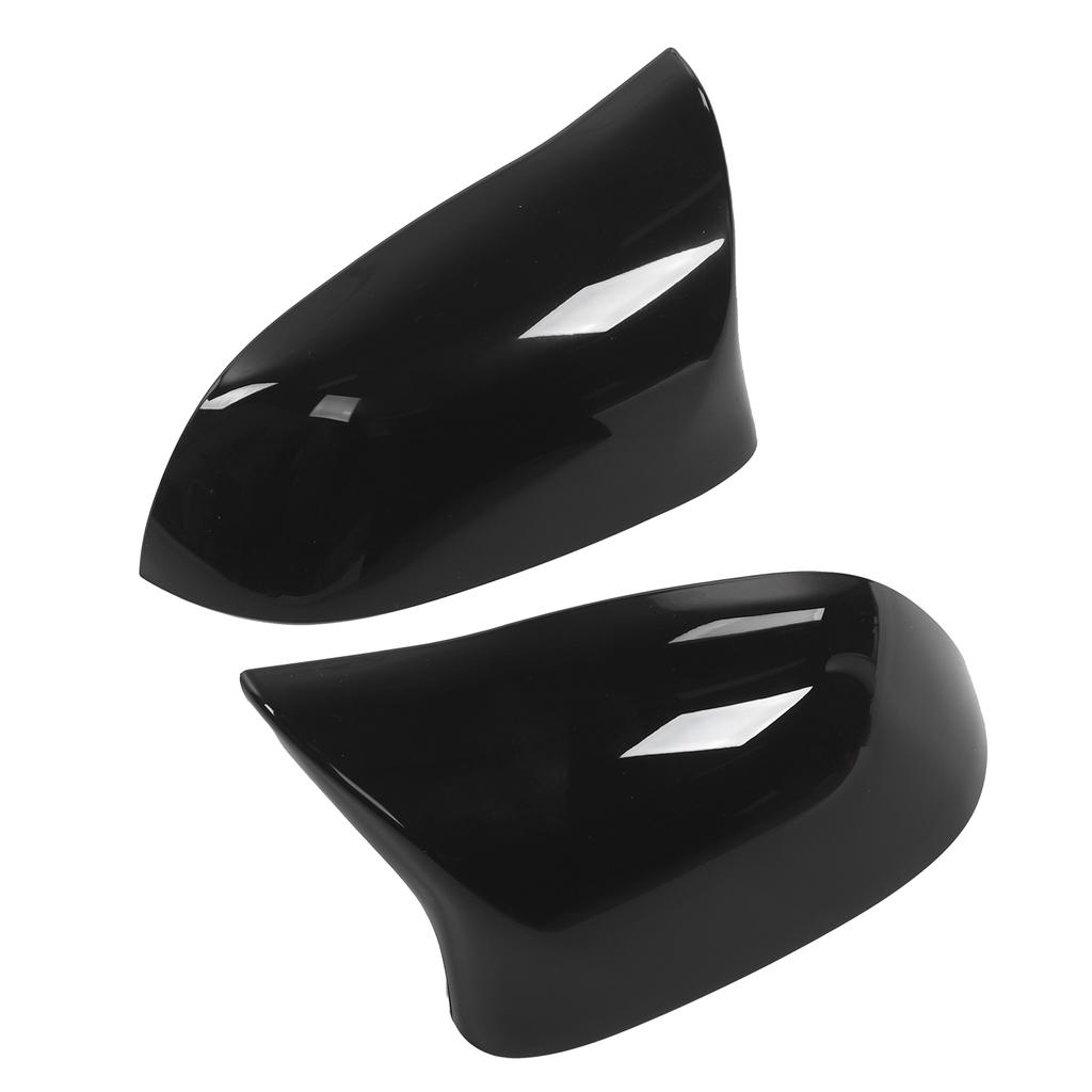 Par Sidobackspegelkåpa Trim Skyddsfodral Blank Svart Passar för X5 F15   X6 F16 2014 2018