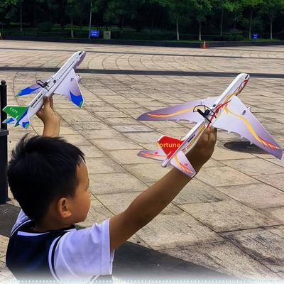 34*36*7.5cm Electric Foam Hand Thrown Plane For Kids Outdoor Indoor Plays