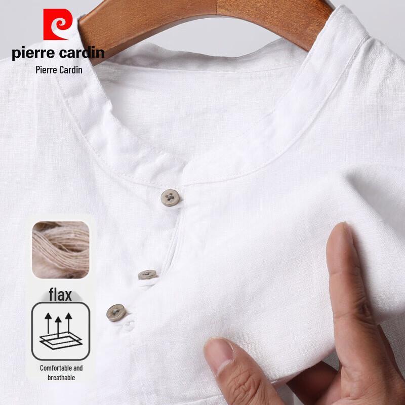 

Мужская футболка Pierre Cardin из 100% льна с круглым вырезом и коротким рукавом L