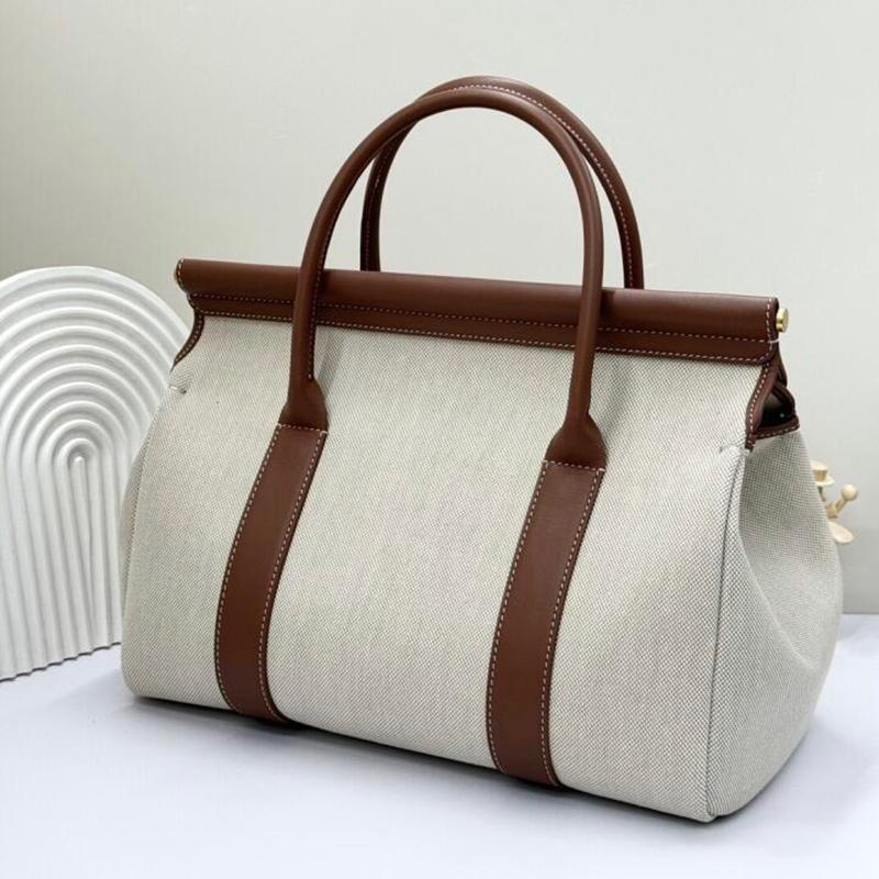 Large Capacity Leather Tote Bag New Retro Niche Design Contrasting Color Stitching Shoulder Casual Bag