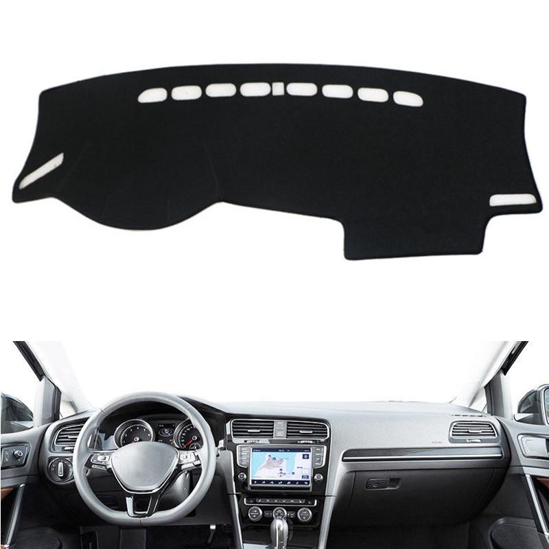 

For Volkswagen VW Golf 7 2013 2014 2015 2016 2017 2018 Car Dashboard Cover Mat DashMat Sun Shade Protect Carpet Accessories Black(Black Edge)