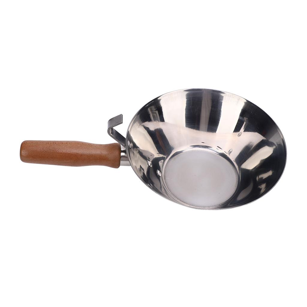 Miska tynkarska Wielofunkcyjna Ze stali nierdzewnej Wiadro na zaprawę z drewnianą rączką do zaprawy gipsowej