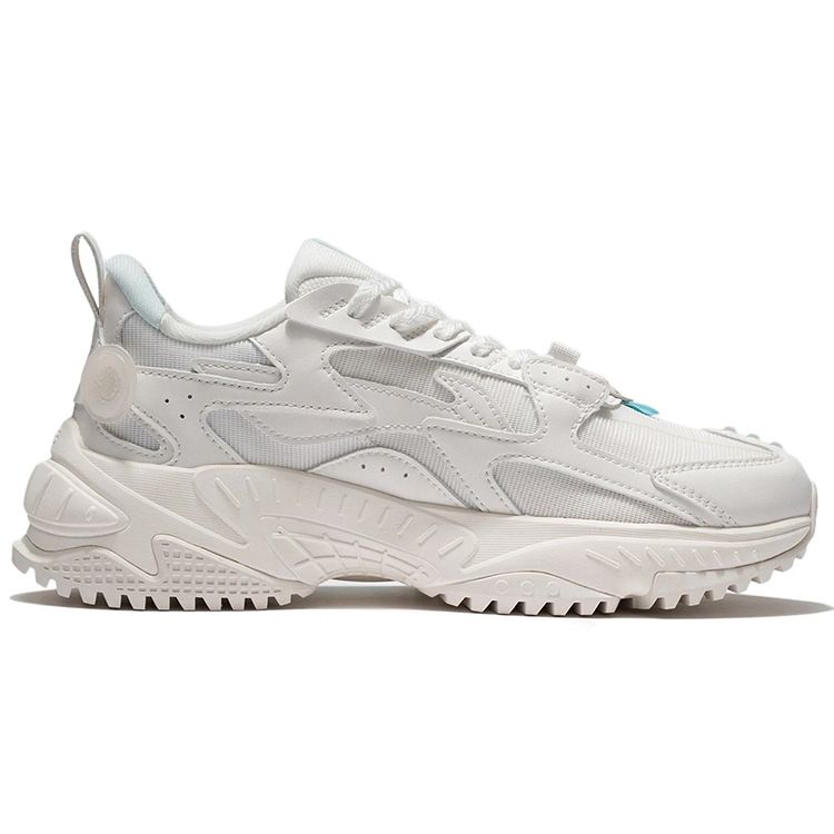 Li Ning Yue Chuan Classic Shock Absorption Low Top Sports Casual Shoes Women Sneakers White Blue AGCS090-3