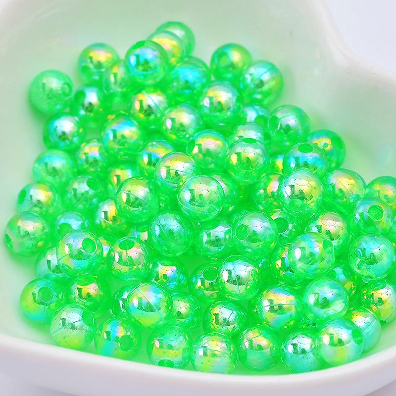 

Высококачественные не шелушащиеся бусины из АБС-пластика с двойным отверстием, имитация жемчуга АБ, волшебные бусины АБ, аксессуары для браслетов и ожерелий своими руками, граненые рассыпные бусины 8mm 100pcs