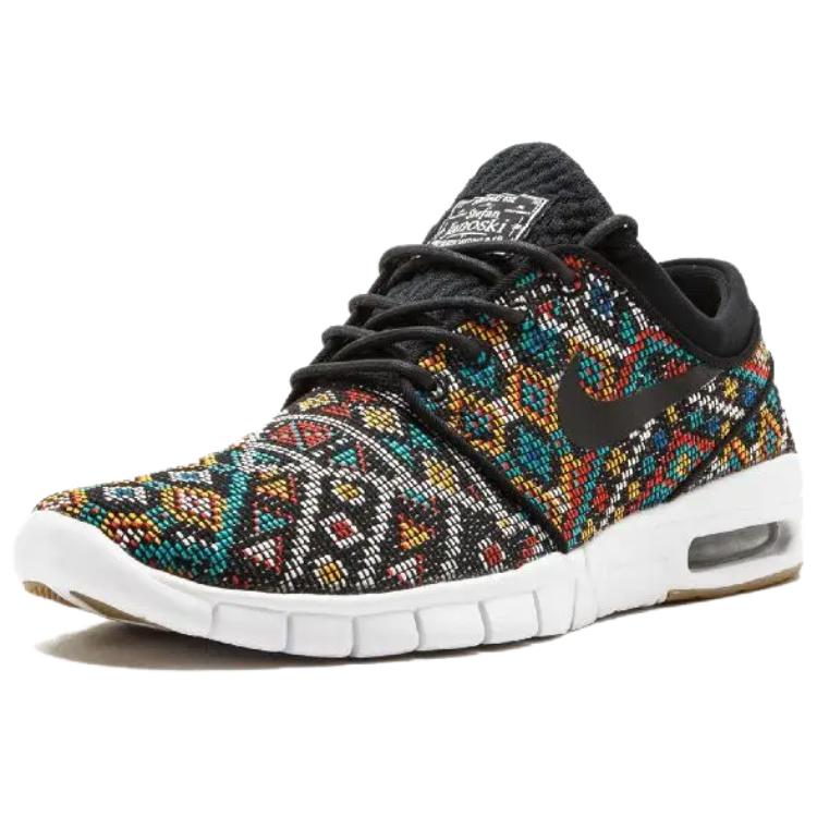 Nike Stefan Janoski Max Premium Unisex Sneakers Multi-Color Black Black-White-Gum-Light-Brown 807497-003
