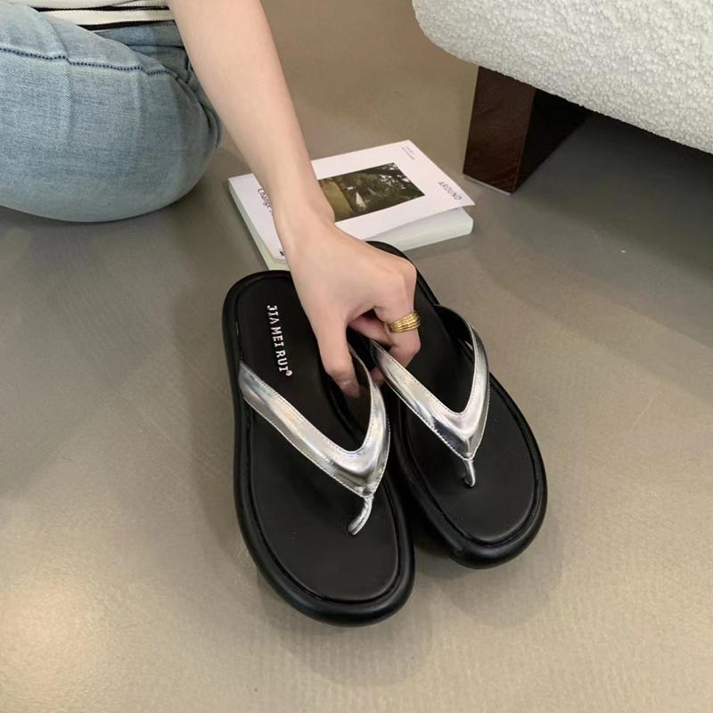

Fashion SUOJIALUN 2024 Summer New Brand Women Slipper Fashion Low Weadge Heel Dress Sandal Shoes Open Toe Slip On Outdoor Dress Slides 39 серебряный