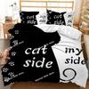 Black and White Duvet Cover Couple Twin Bedding Set Her Side and His Side Full Queen King Polyester Qulit Cover Full Queen King