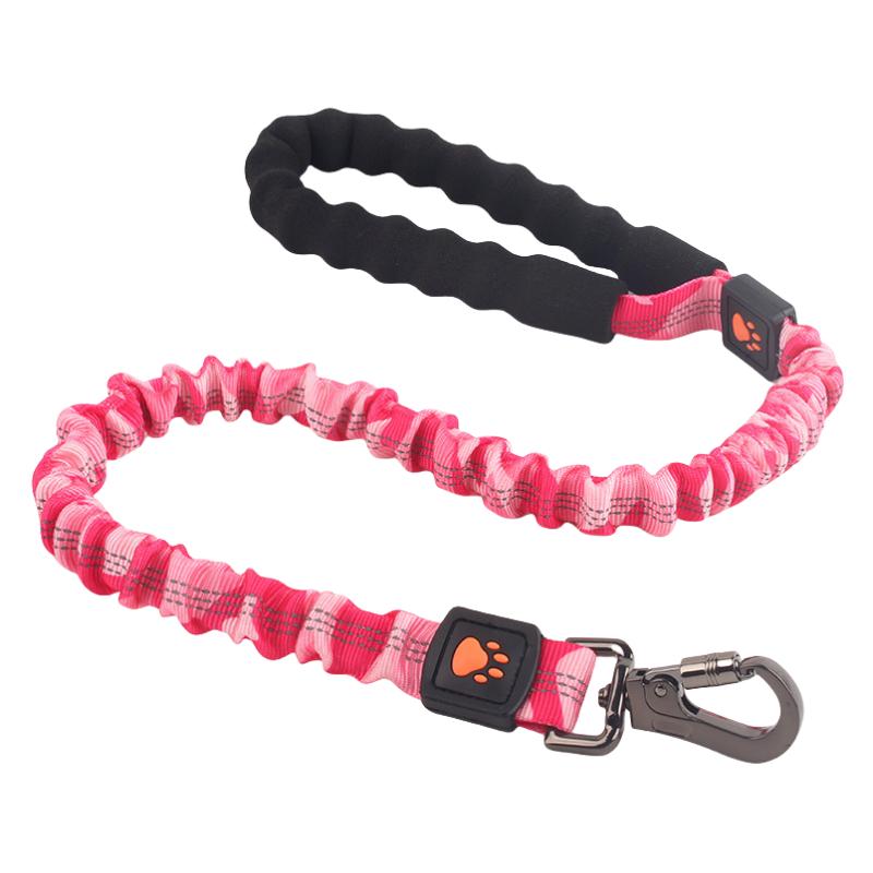 Retractable Elastic Pet Leash,reflective Dog Leash with Foam Handle & Alloy Buckle for Medium Large Pet Dog Walking and Training