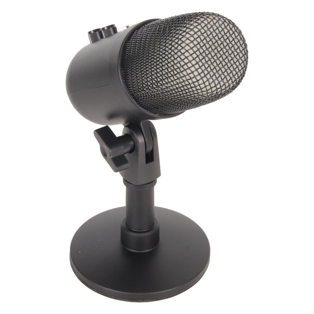 Microphone à condensateur USB Contrôle de gain Microphone rotatif à 360 degrés avec son DSP RVB