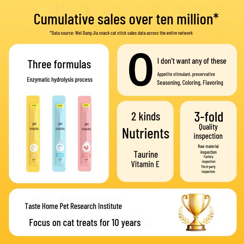 Wei Dang Jia Mixed Flavor Cat Treat Strips