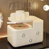 360° Rotating Makeup Organizer for Vanity with Drawers, Large Capacity Cosmetic Display Case, Skincare Organizer, Cosmetic Organ