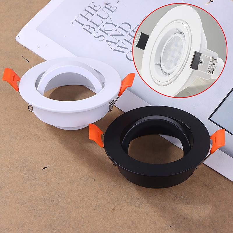 High Quality Aluminum Alloy White/Black Round Gu10 Mr16 Adjustable Spot Light Fixture Led Downlight Ceiling Spot Light Frame