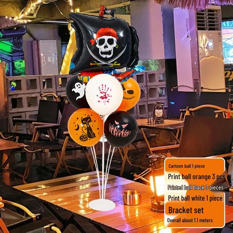 Halloween Pumpkin Atmosphere Balloons for Tables, Bars, Kindergartens, and Shopping Mall Displays