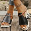 Fashion Summer Bohemian Wedge Slippers for Women 2025 Casual Plus Size Slippers Woman Pu Platform Mixed Color Women Slides