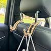 2pcs Car Rear Seat Hook Hanger Hanging Half Open Design Stainless Steel Headrest Bag Hangers Durable Auto Backseat Storage Hooks