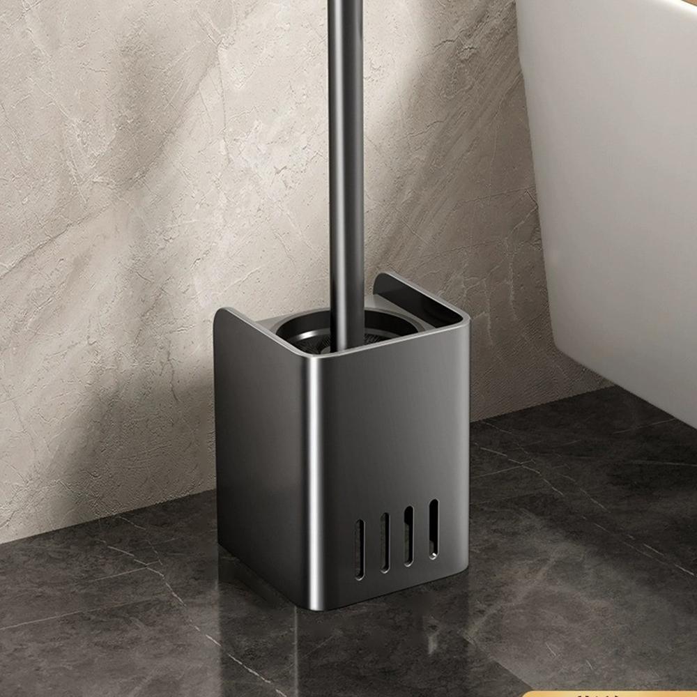 Long Handle Toilet Brush with Base Wall Mounted Home Bathroom Cleaning Brush A