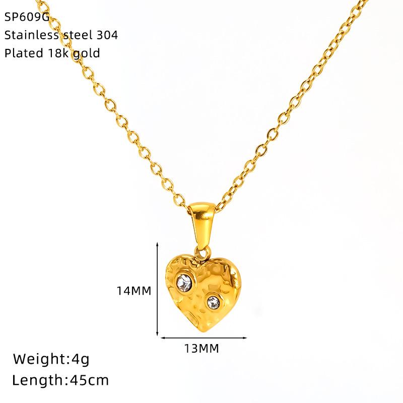 Vintage Sun Moonlight Octagon Gold Plated Stainless Steel Necklace Women'S Premium Jewelry