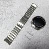 For Huawei Watch 5 46mm Titanium Alloy Watch Band Detachable Curved One-bead Clasp Strap
