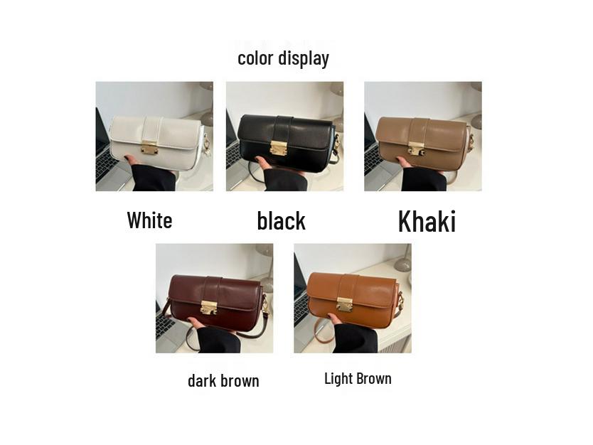2024 Winter Retro Fashion Lock Buckle Crossbody Bag - Versatile, Stylish Small Square Bag for Women
