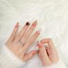 French Leopard Cat Eye Floral Handmade Luxury Nails - Autumn/Winter Retro Wearable Nail Tips with Three-Dimensional Design
