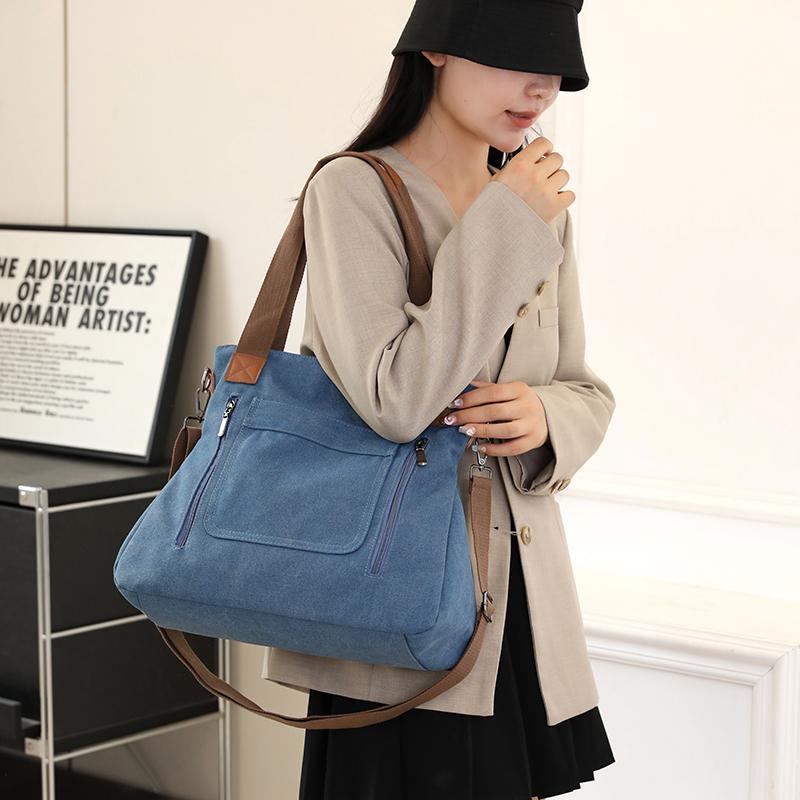 Shoulder Bag Women's Handbag Crossbody Bag Large Capacity Canvas Tote Bag