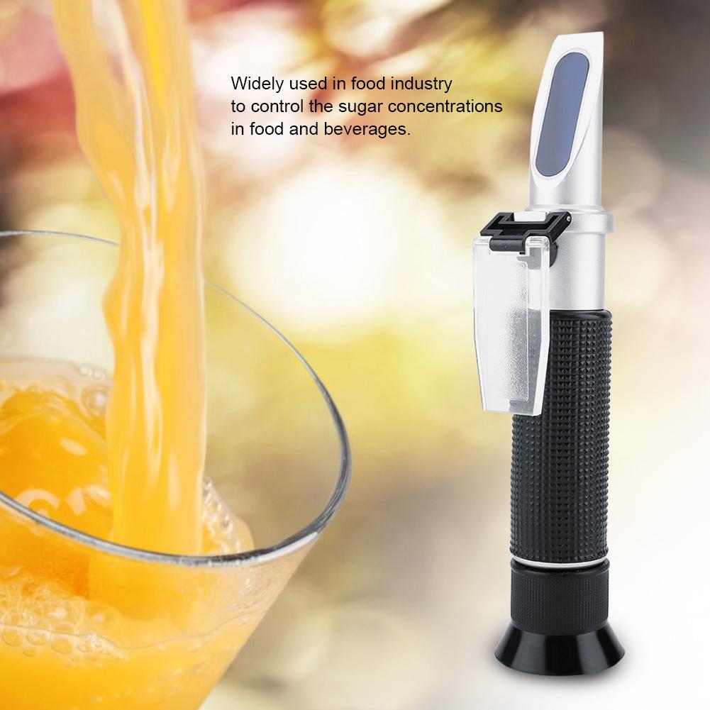 Refractometru Profesional 0~10percent Brix Portabil Gem Bere Lapte Suc de Fructe Tester Zahăr Metru