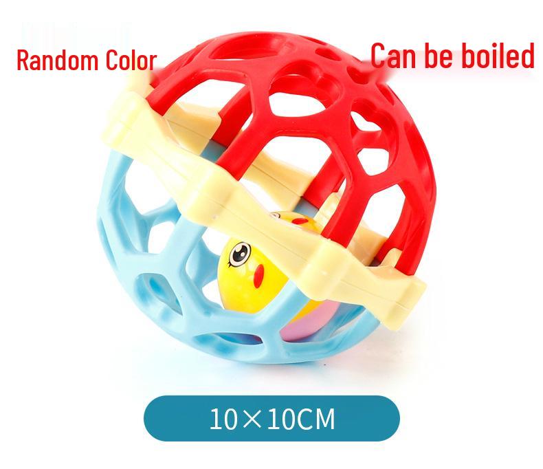 Boilable Soft Rubber Baby Dumbbell Rattle & Teether (0-1 Year Old)