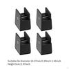 4 Pack Bed Leg Risers, Furniture Riser Blocks, Height Extensions for Desk Table, Living Room