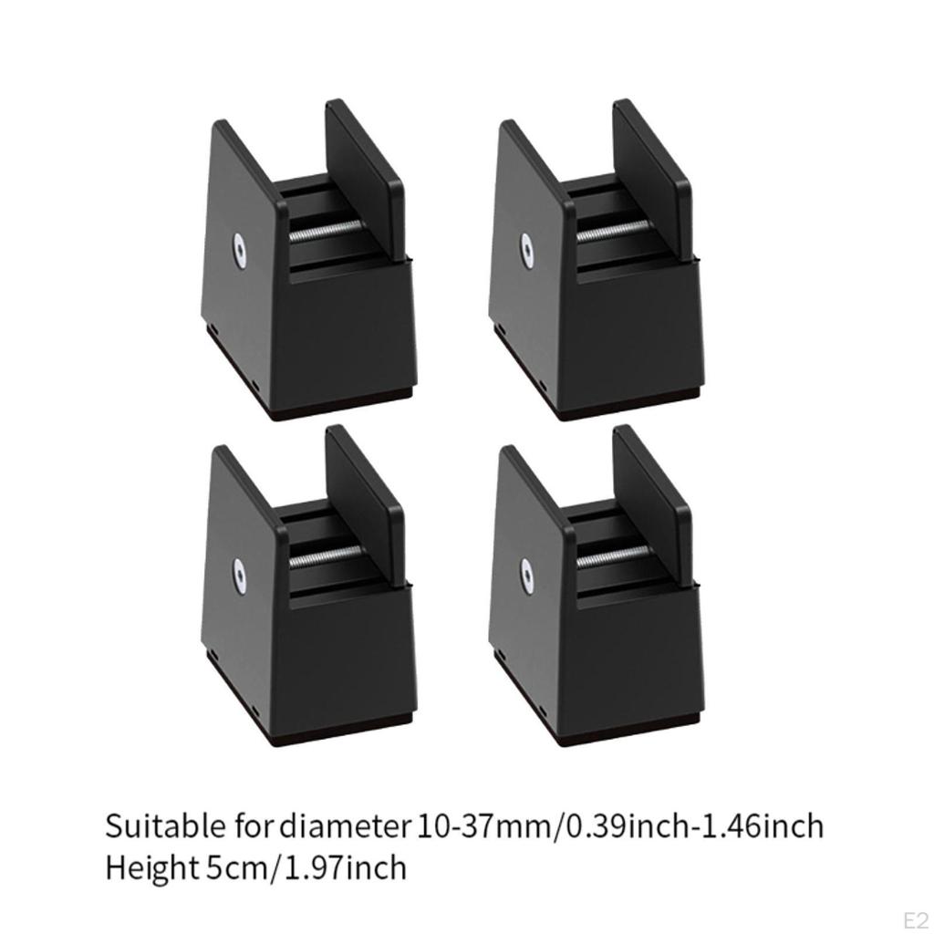 4 Pack Bed Leg Risers, Furniture Riser Blocks, Height Extensions for Desk Table, Living Room