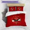 3pcs Al Ahly FC Design Cover Set - HD Printed Bedding with 1 Cover and 2 Pillowcases - Perfect for Home and Dorm Decor