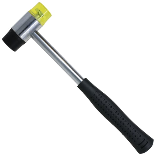 SUNDRY Pipe Handle 2-Way Hammer, Plastic & Rubber, 30mm Head Diameter, 270mm Overall Length, Non-Slip Grip, for Furniture, Sash, and Rack Assembly (SD