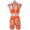 Rusa European & American Summer Fashion Hollow Out Bandage Cross Lingerie Body Shaping Set CT0930