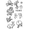 Y2K Sexy Butterfly English Cross Finger Waist Belly Tattoo Sticker Holiday Party Decoration Sticker