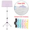 Irin Music Stand Collapsible Sheet Music Score Tripod Stand Holder Macaron Colors With Music Clip Musical Instrument Accessories