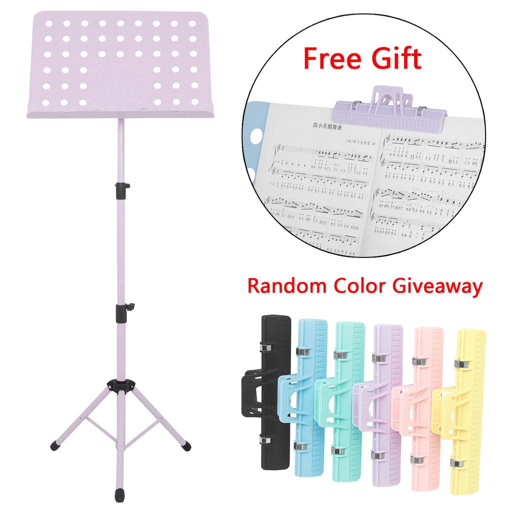 Irin Music Stand Collapsible Sheet Music Score Tripod Stand Holder Macaron Colors With Music Clip Musical Instrument Accessories